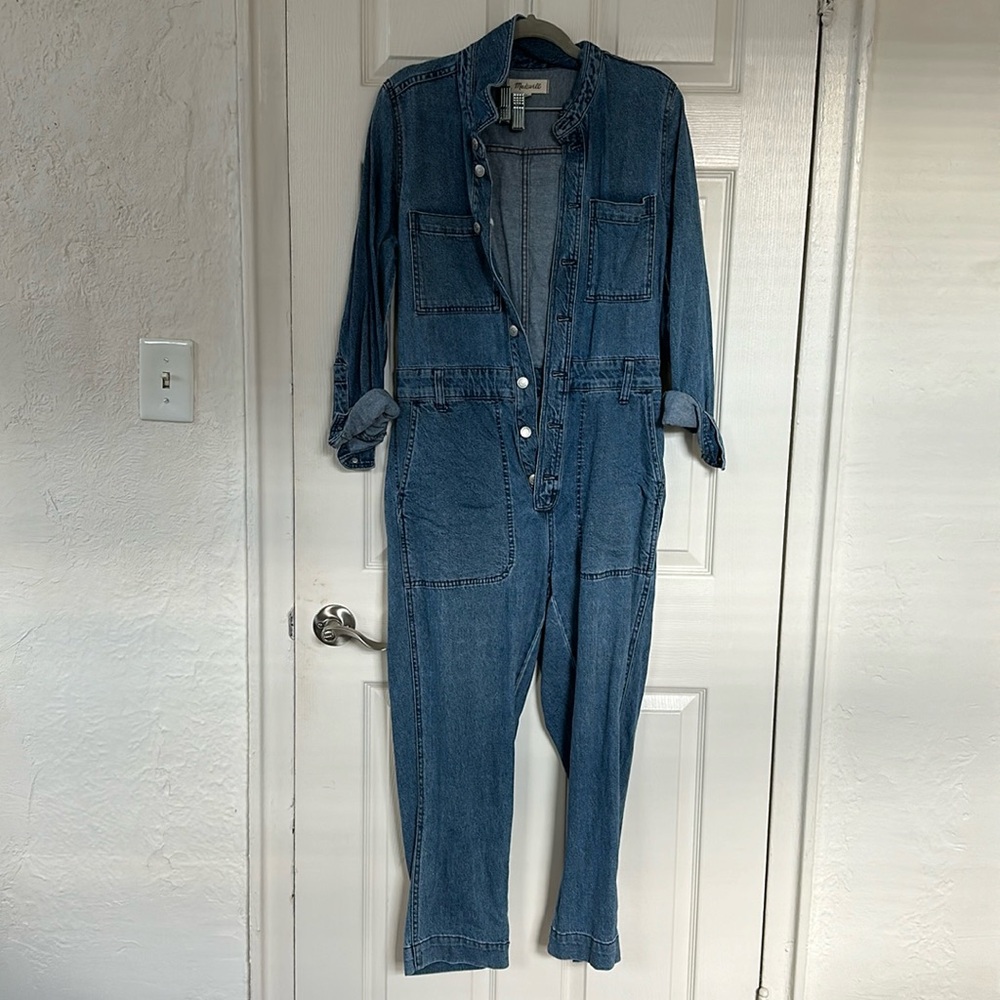 Madewell Blue Denim Jumpsuit